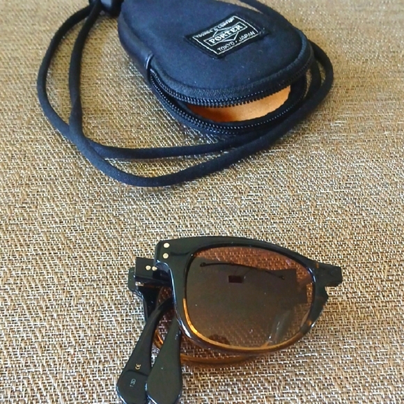 Oliver Peoples for Porter Black and Brown Sunglasses with Case